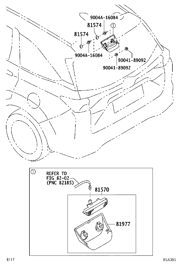 81977-BZ080 COVER, CENTER STOP LAMP product image