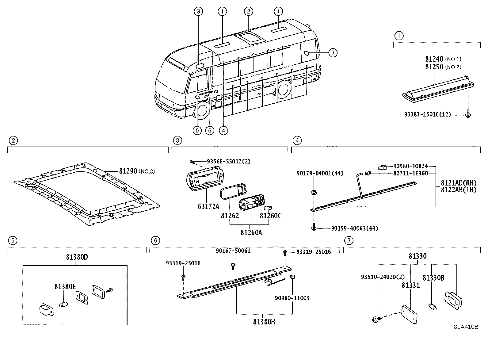81260-0S030 LAMP ASSY, ROOM, NO.1 product image