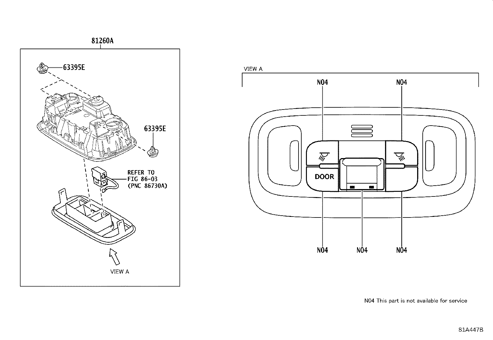 81340-33170 LAMP ASSY, VANITY product image