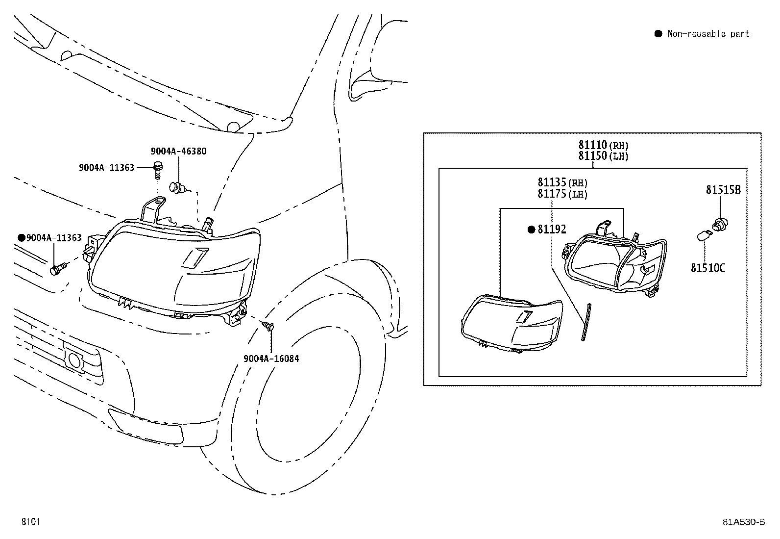 9004A-81051 BULB (FOR FRONT TURN SIGNAL LAMP) product image
