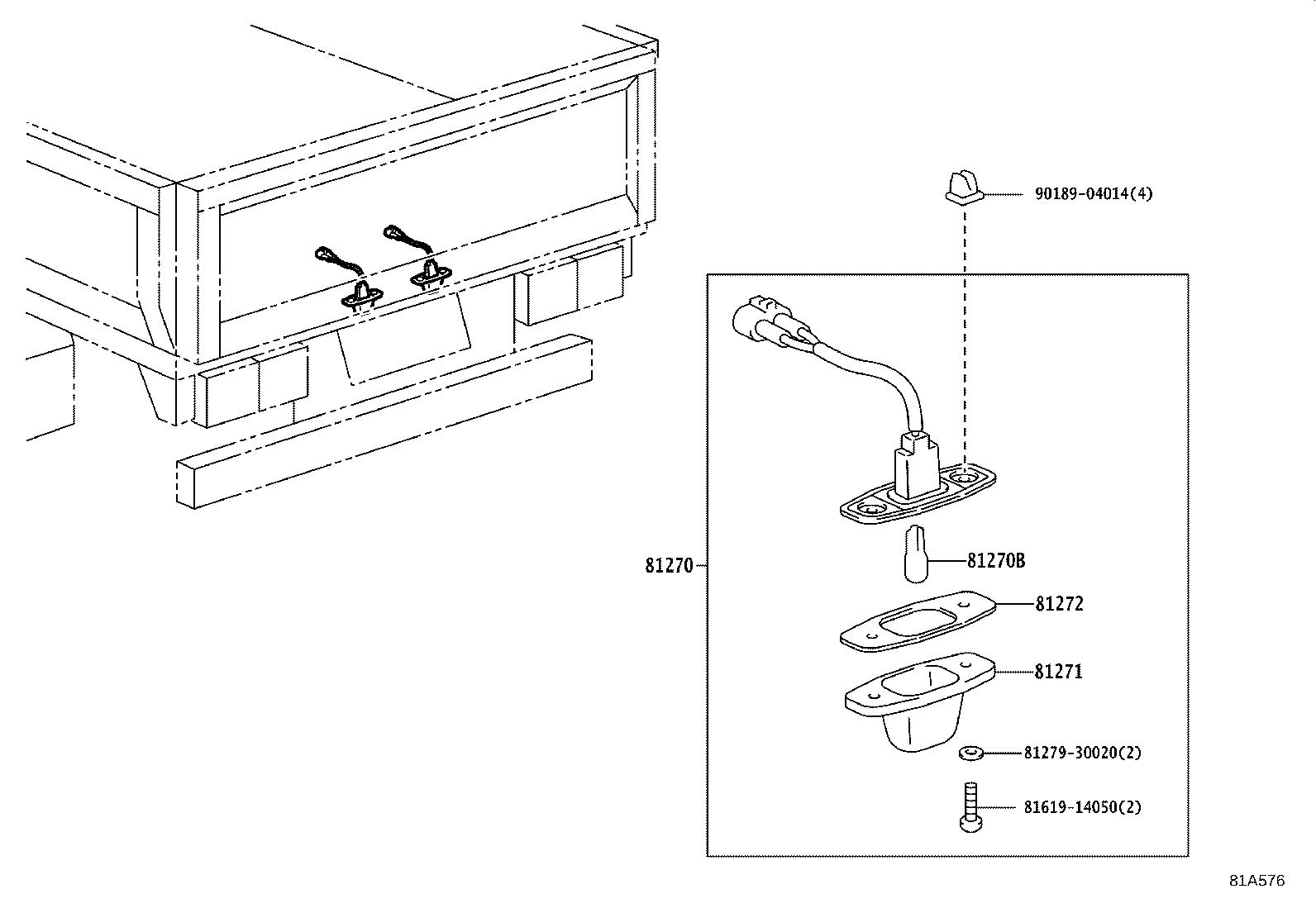 81270-37181 LAMP ASSY, LICENSE PLATE product image