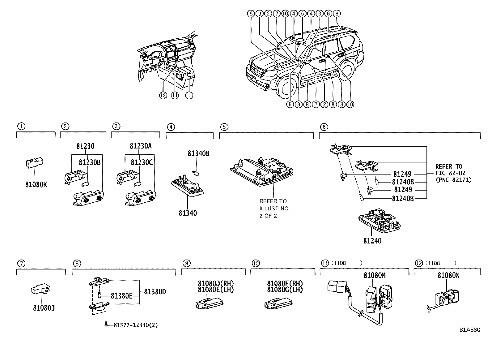 81080-28020 LAMP ASSY, CONSOLE BOX ILLUMINATION product image