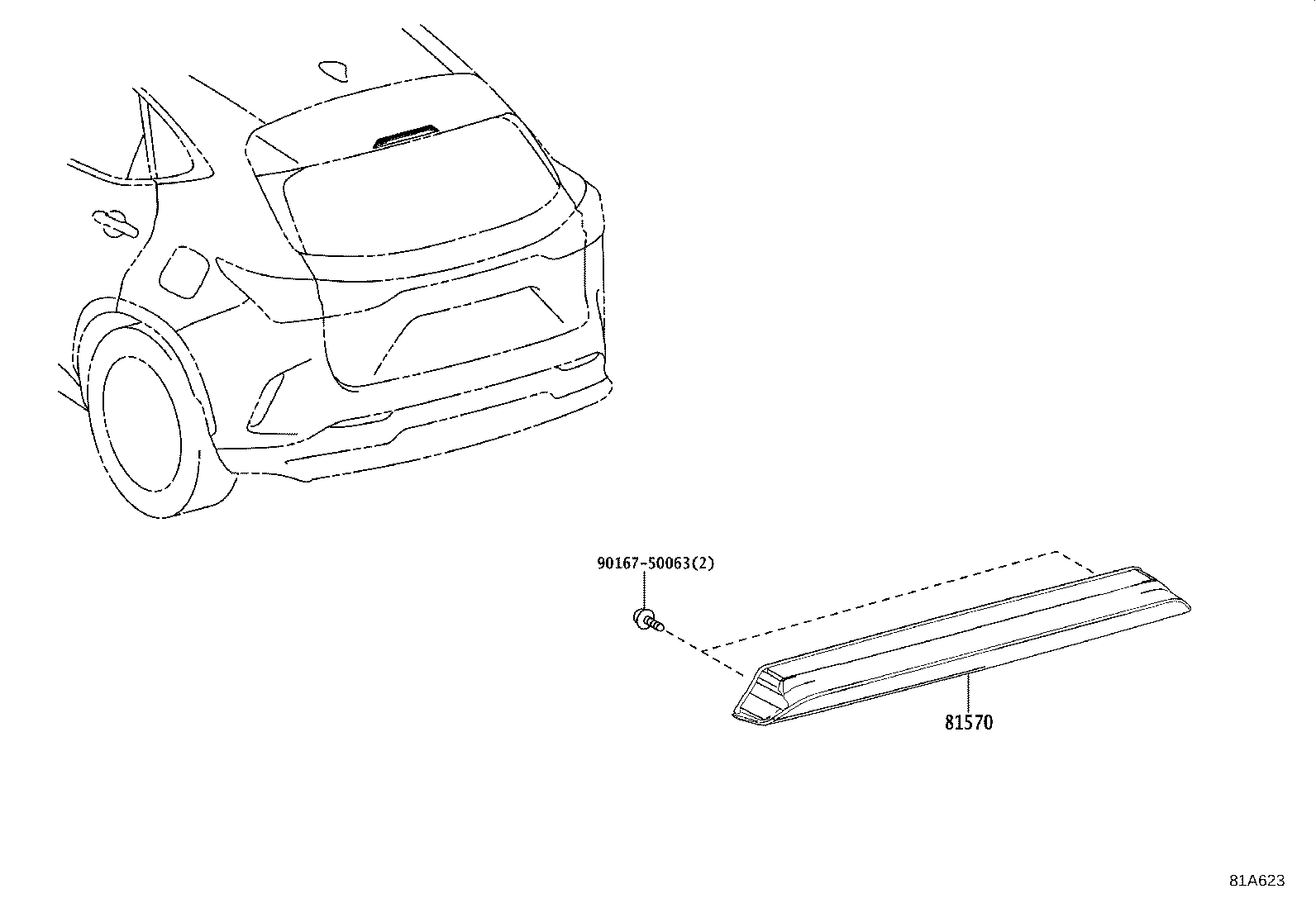 81570-78010 LAMP ASSY, CENTER STOP product image