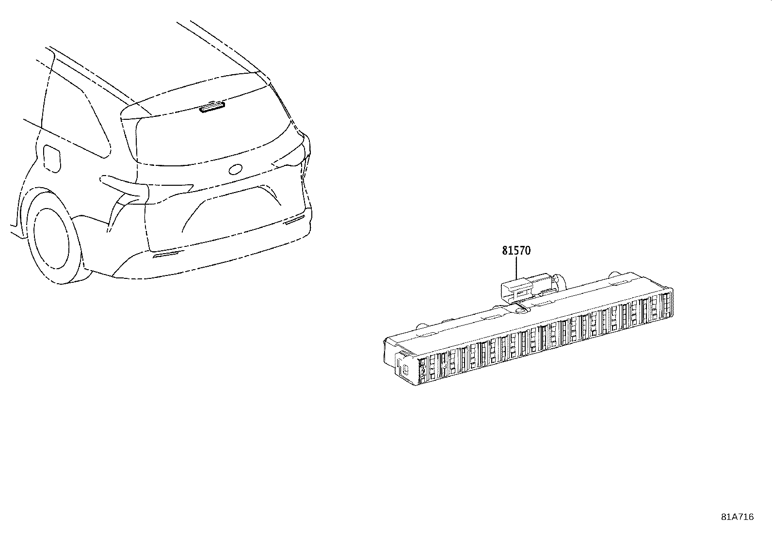 81570-08020 LAMP ASSY, CENTER STOP product image