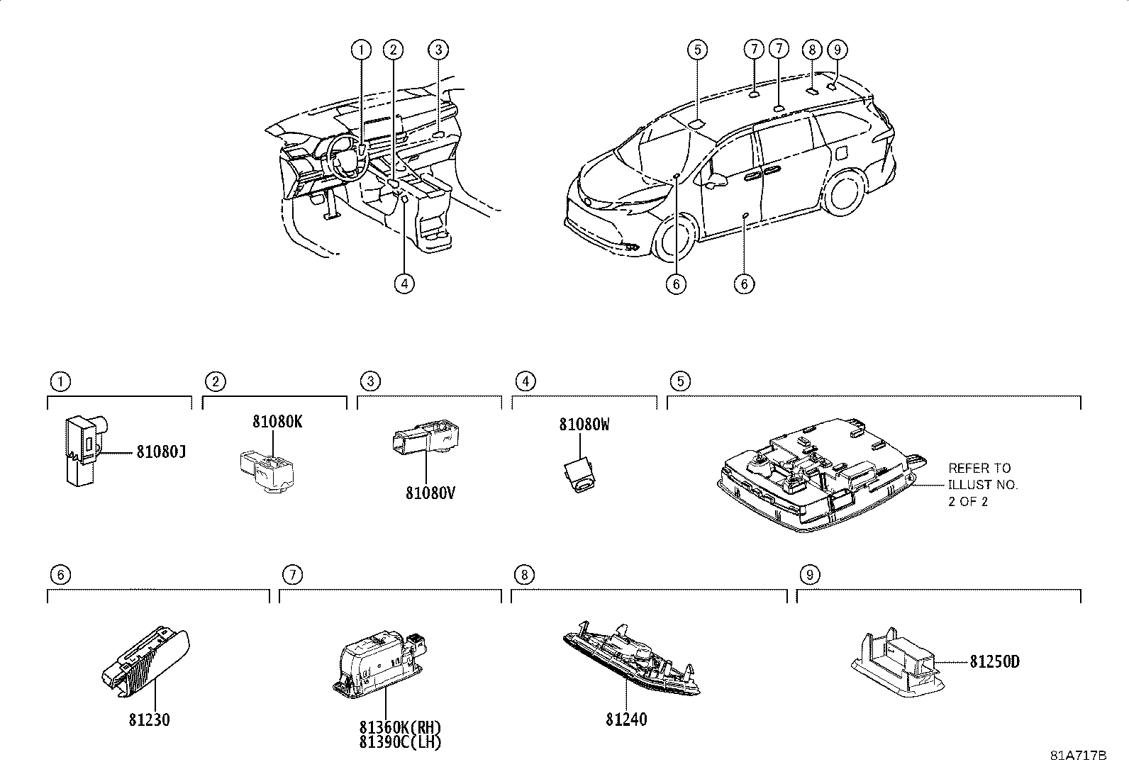81230-YY040 LAMP ASSY, COURTESY product image