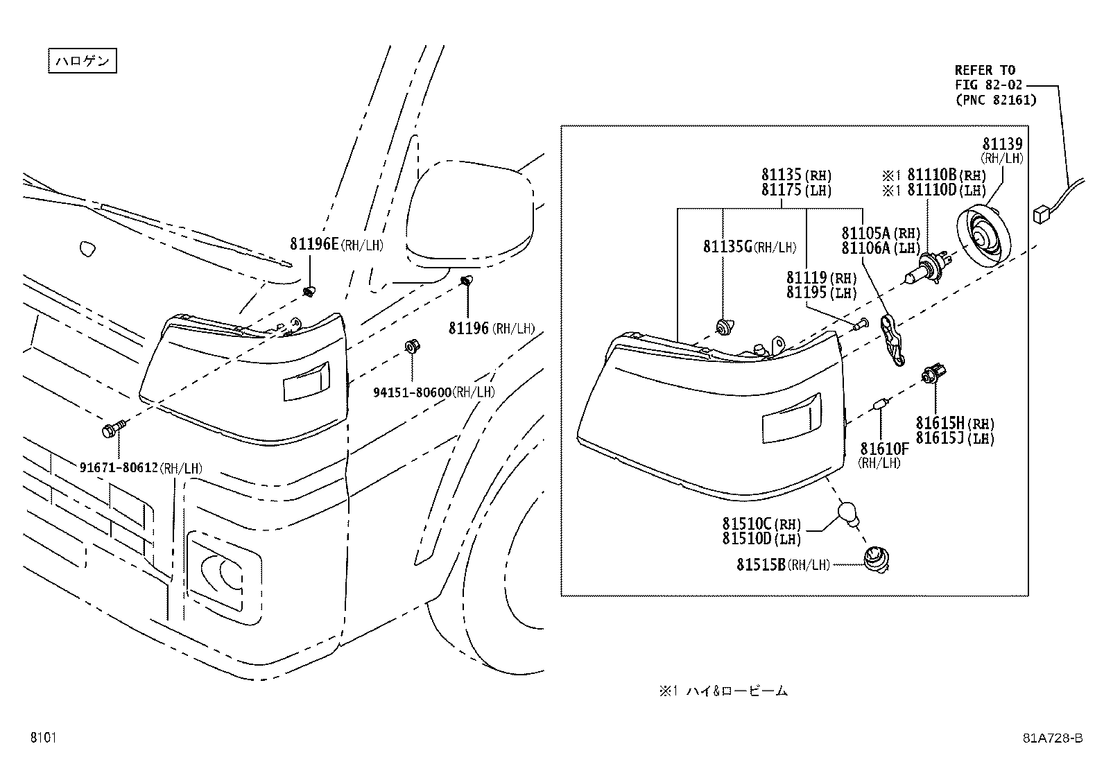 81194-B5050 BRACKET SUB-ASSY, HEADLAMP, LH product image