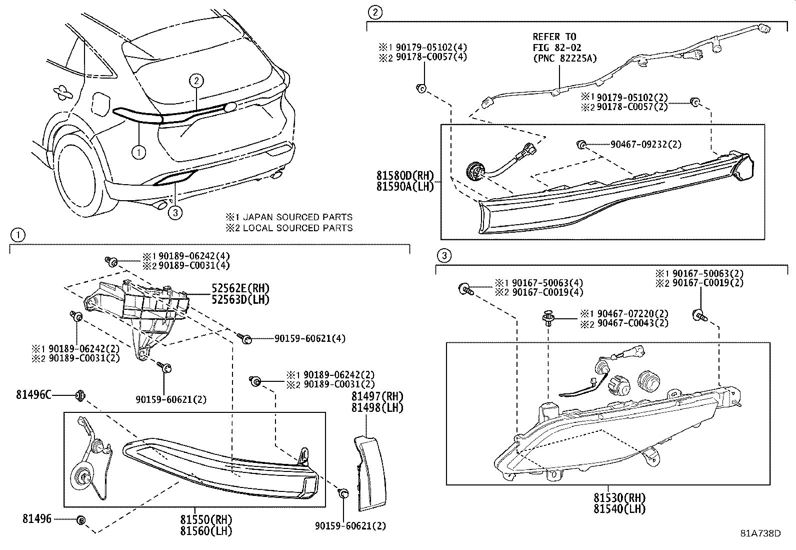 52563-0E040 RETAINER, REAR BUMPER, UPPER LH product image