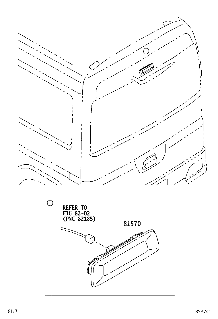 81570-B5060 LAMP ASSY, CENTER STOP product image