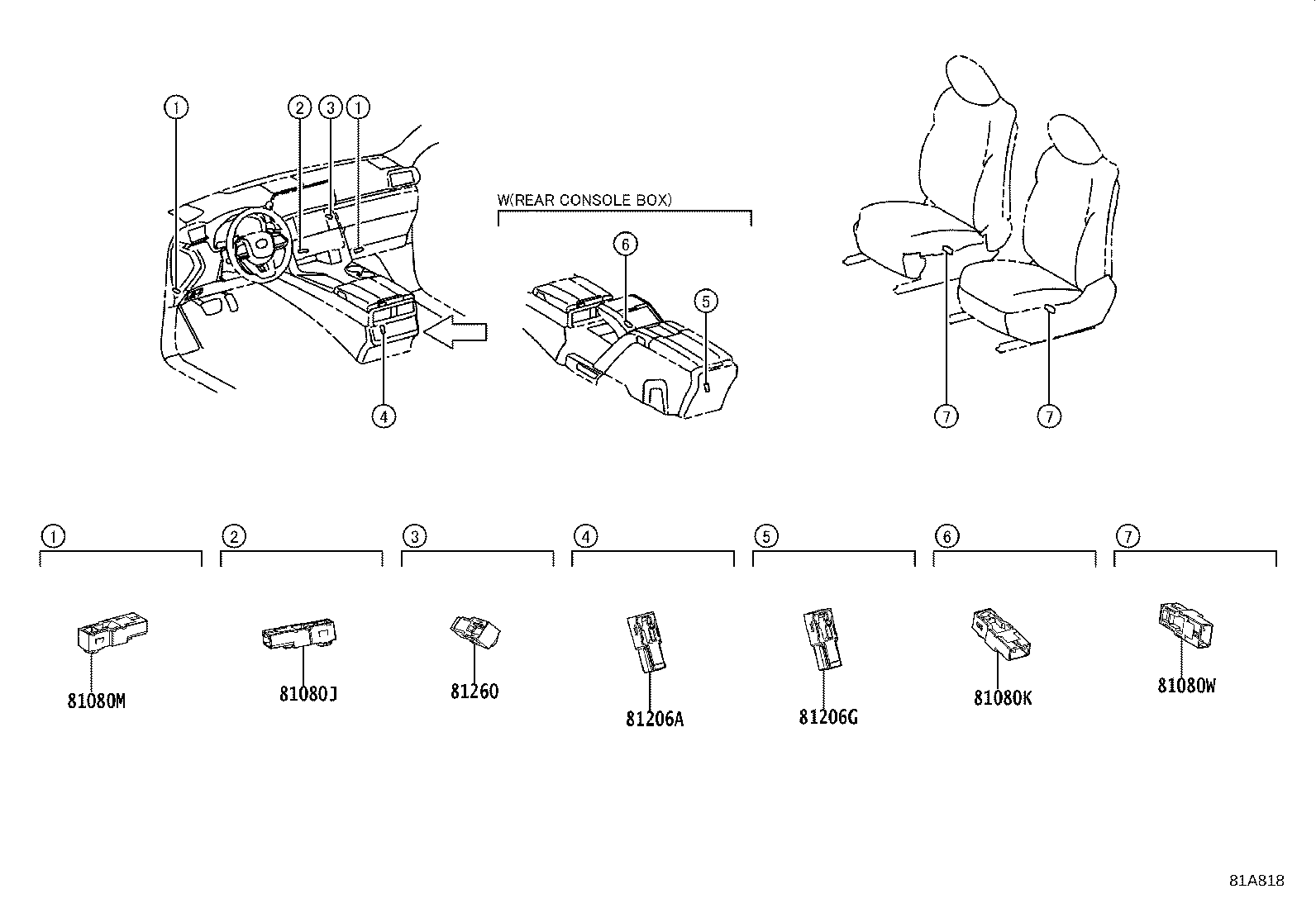 81208-60240 LAMP ASSY, MAP product image