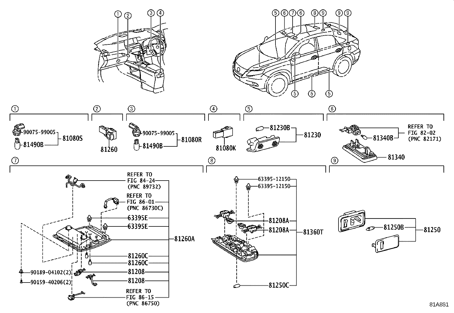 81260-48331-B0 LAMP ASSY, MAP product image