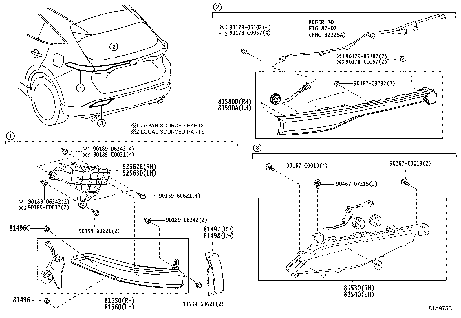 52563-0E050 RETAINER, REAR BUMPER, UPPER LH product image