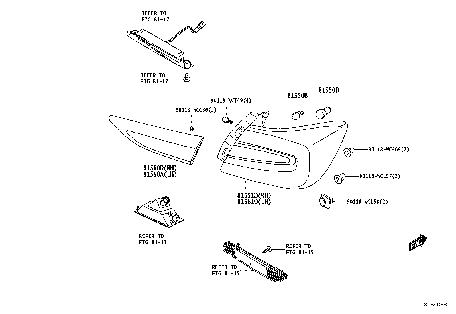 67937-WC002 LAMP ASSY, REAR, RH product image