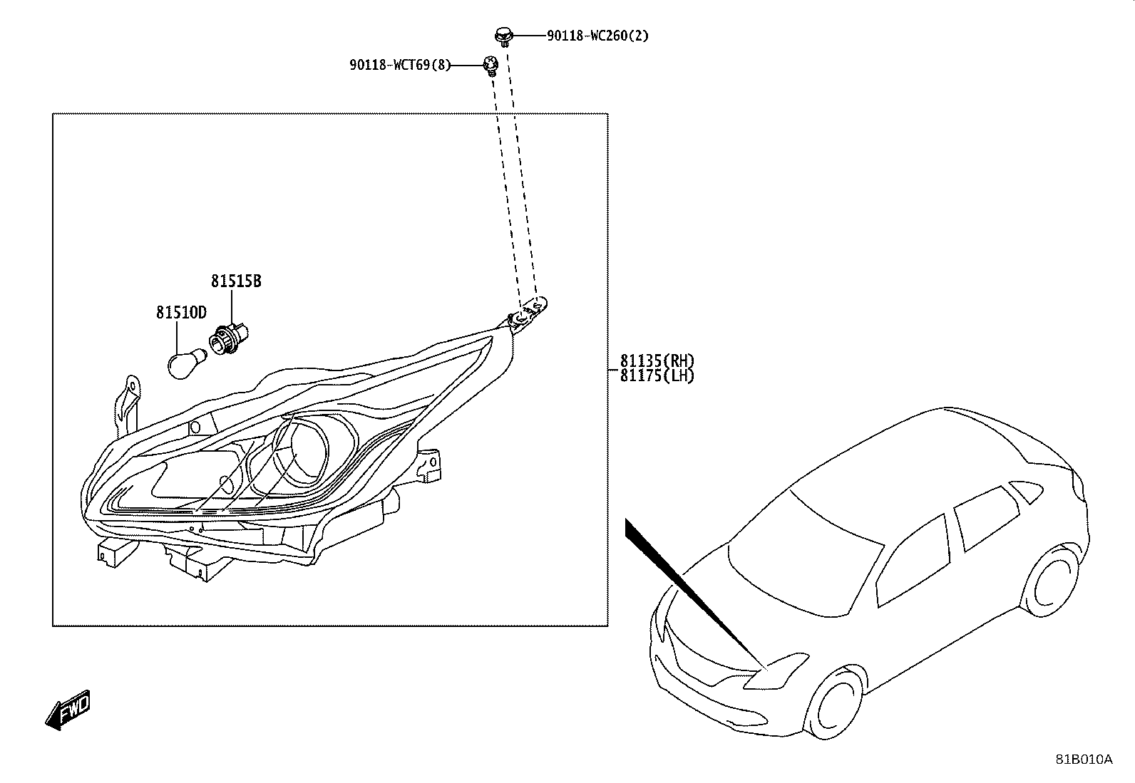 90118-WC271 BULB (FOR FRONT TURN SIGNAL LAMP) product image