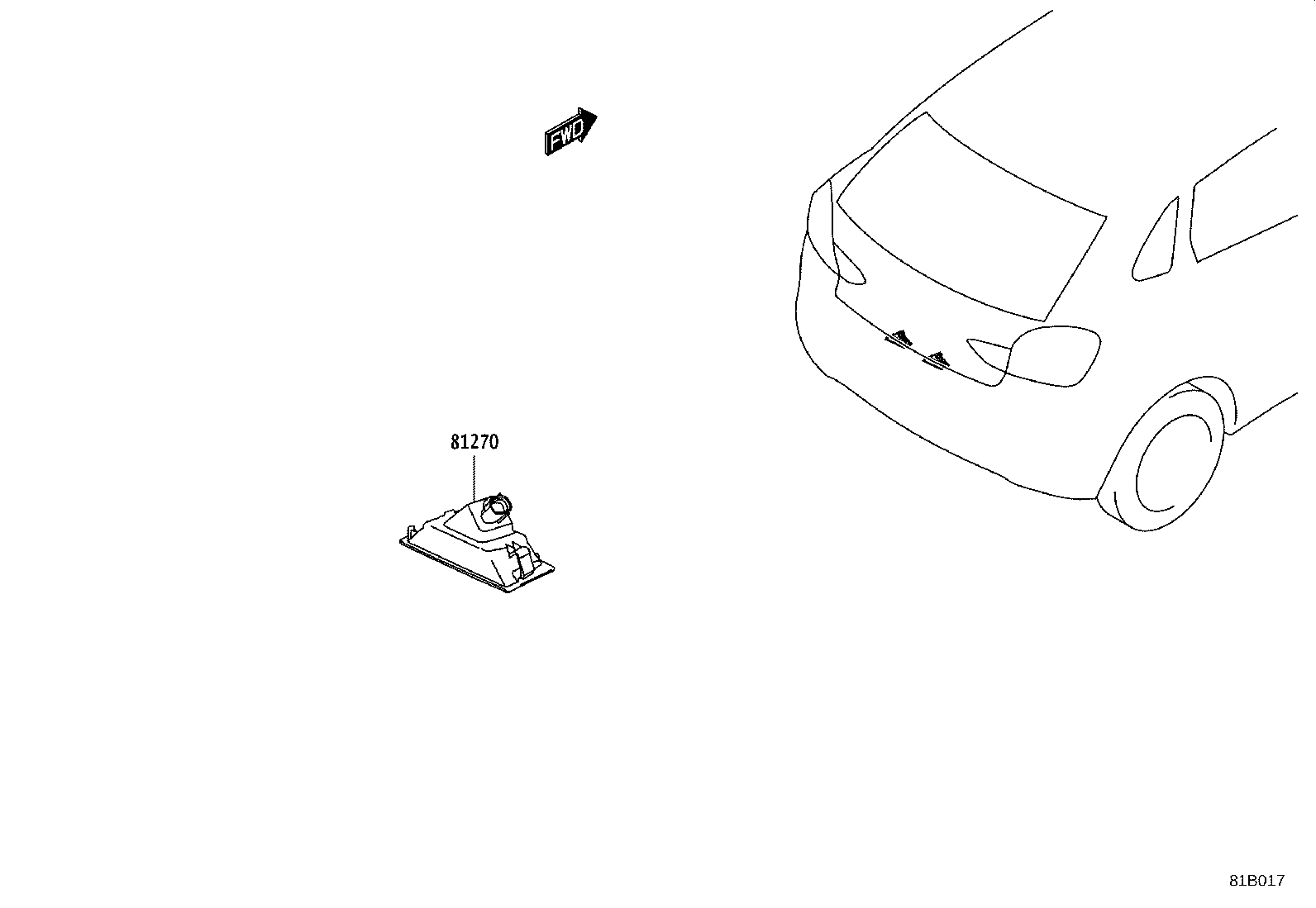 81270-WC007 LAMP ASSY, LICENSE PLATE product image