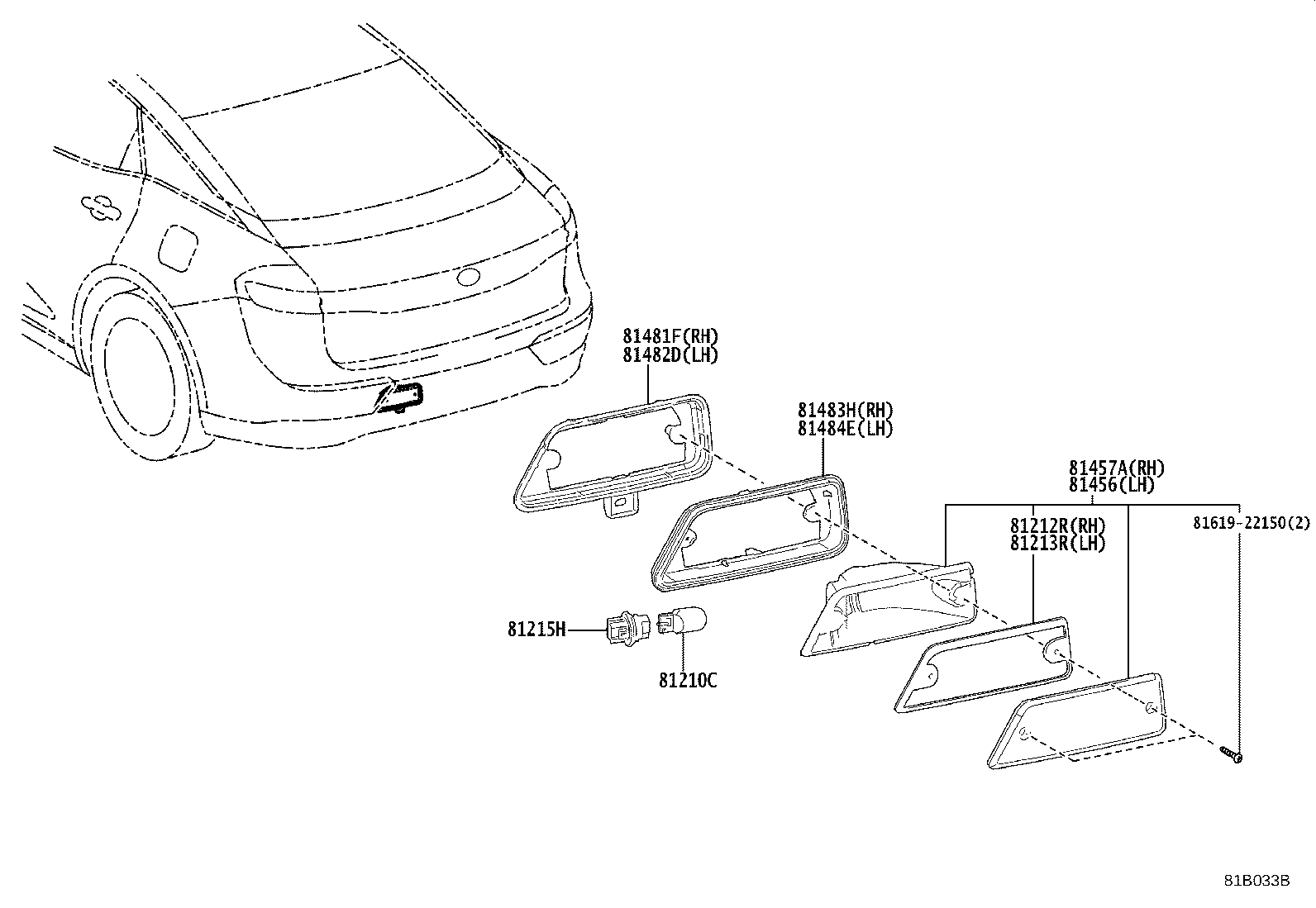 8145B-30020 GASKET, REAR FOG LAMP, NO.2 product image