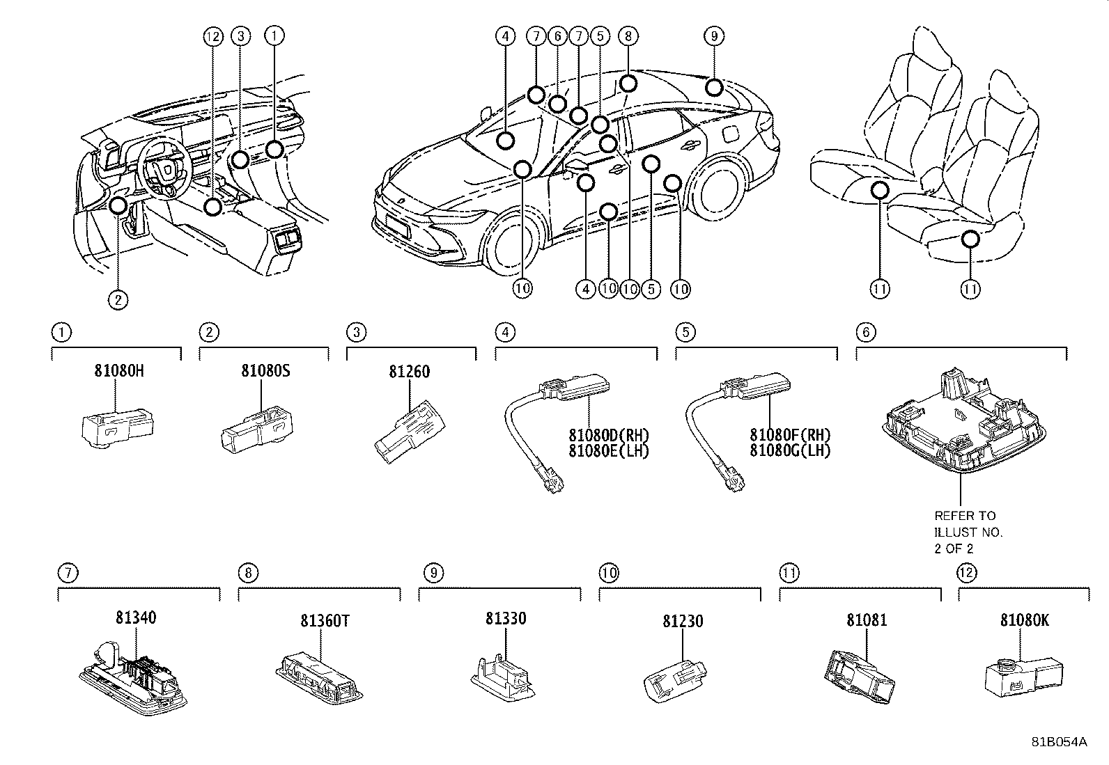 Toyota 81260-30N30-C0 LAMP ASSY, MAP