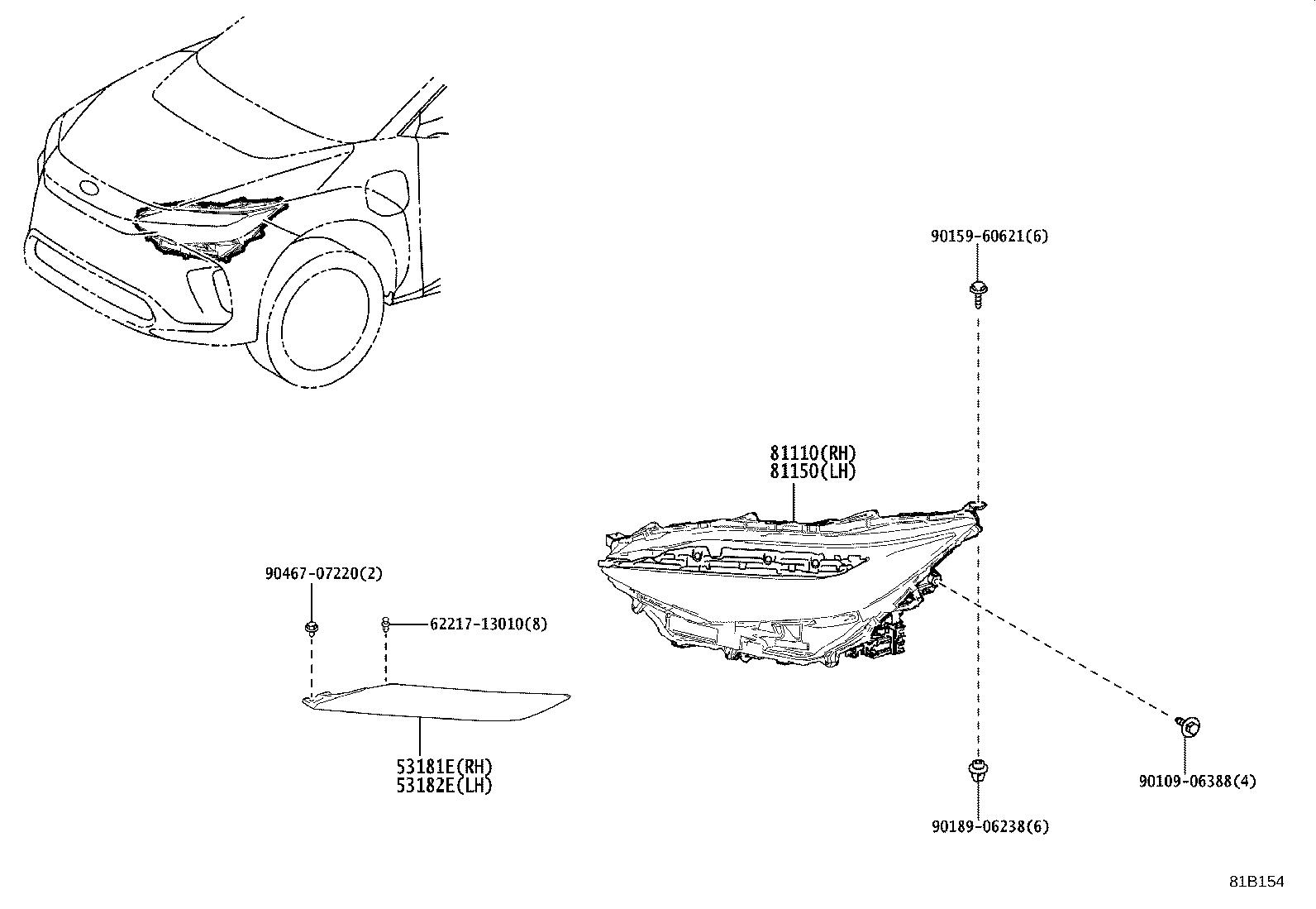 81056-42C91 COMPUTER SUB-ASSY, HEADLAMP, LH product image