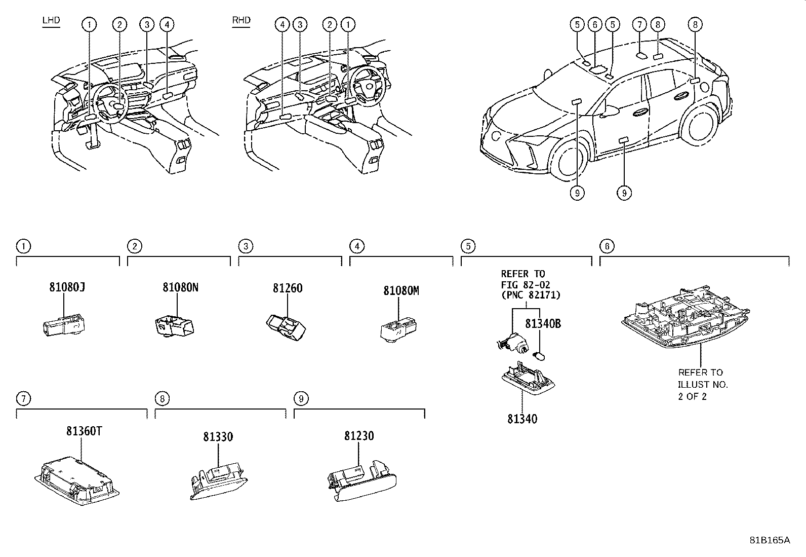81330-42010 LAMP ASSY, LUGGAGE COMPARTMENT, NO.1 product image