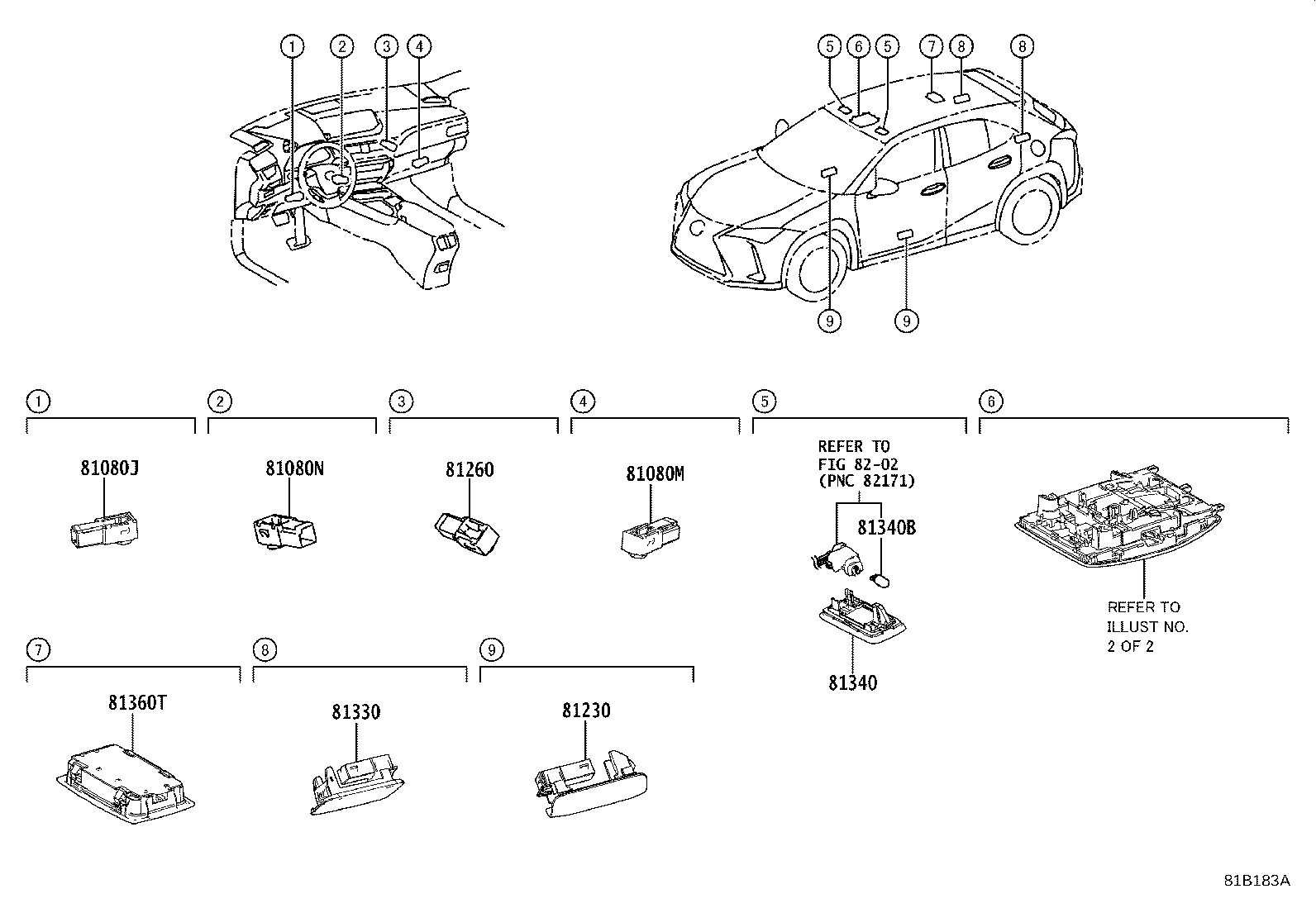 Toyota 81208-76420-C0 LAMP ASSY, MAP