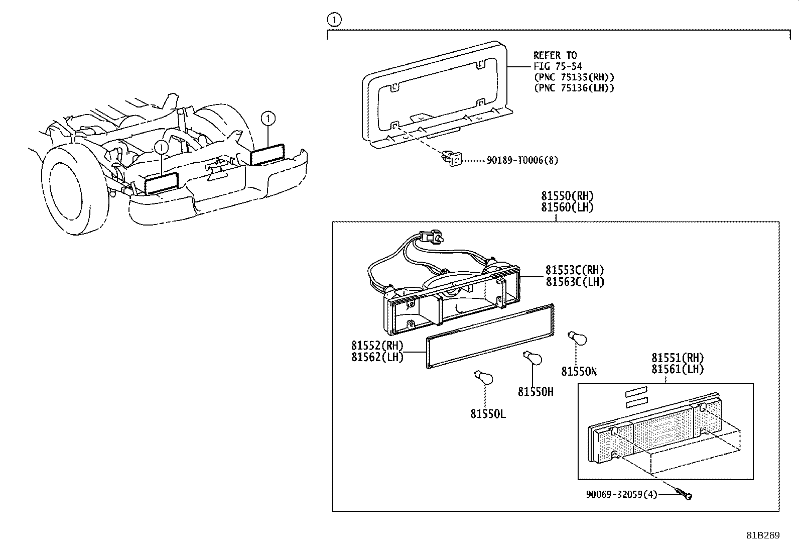 81550-0K730 LAMP ASSY, REAR COMBINATION, RH product image