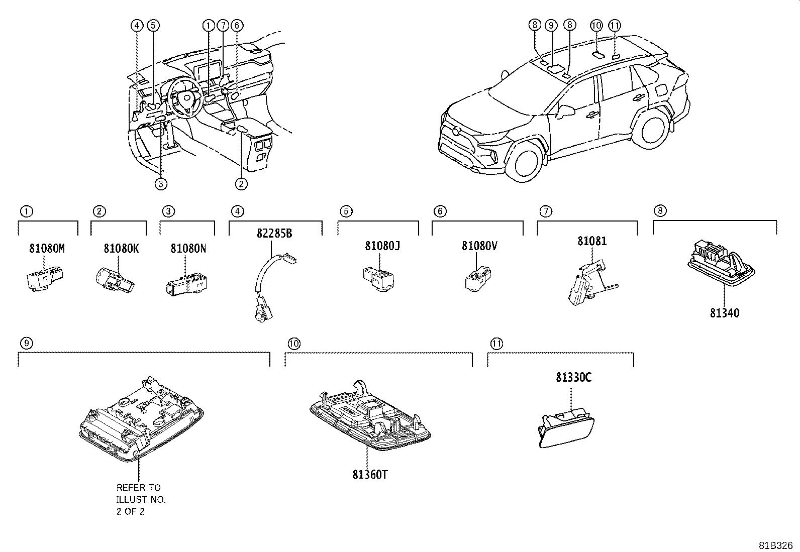 81260-42880-C0 LAMP ASSY, MAP product image