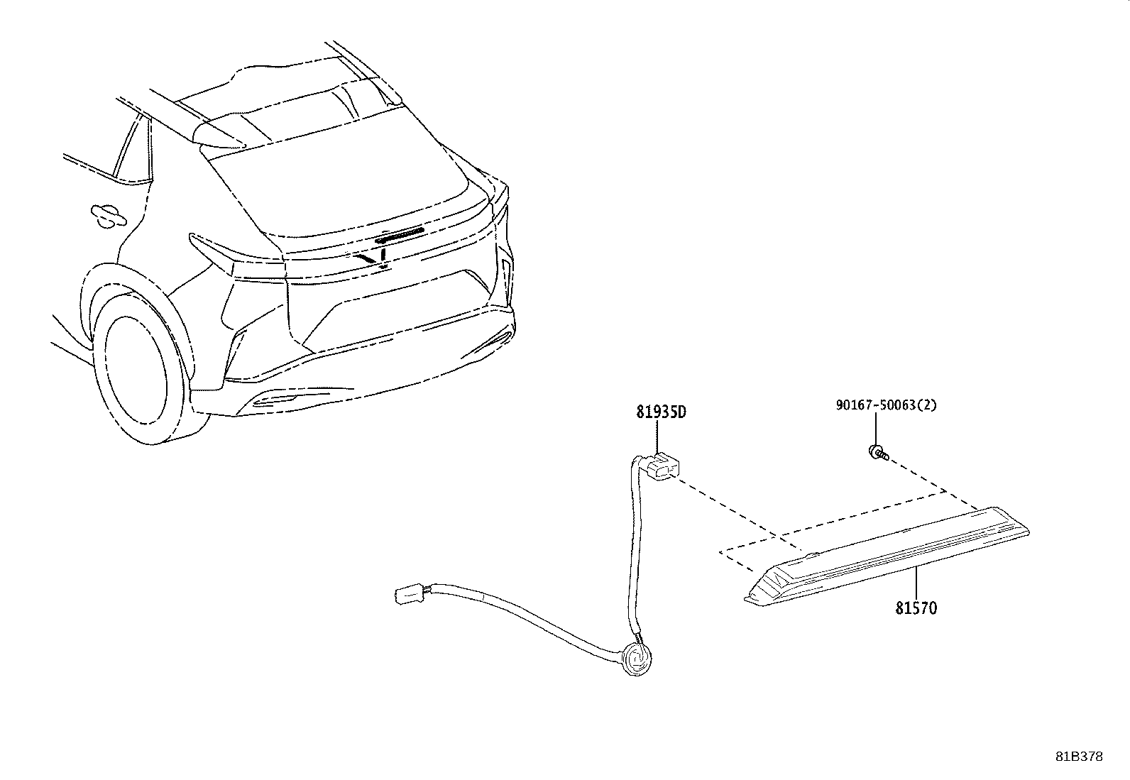 81935-46010 CORD ASSY, CENTER STOP LAMP product image