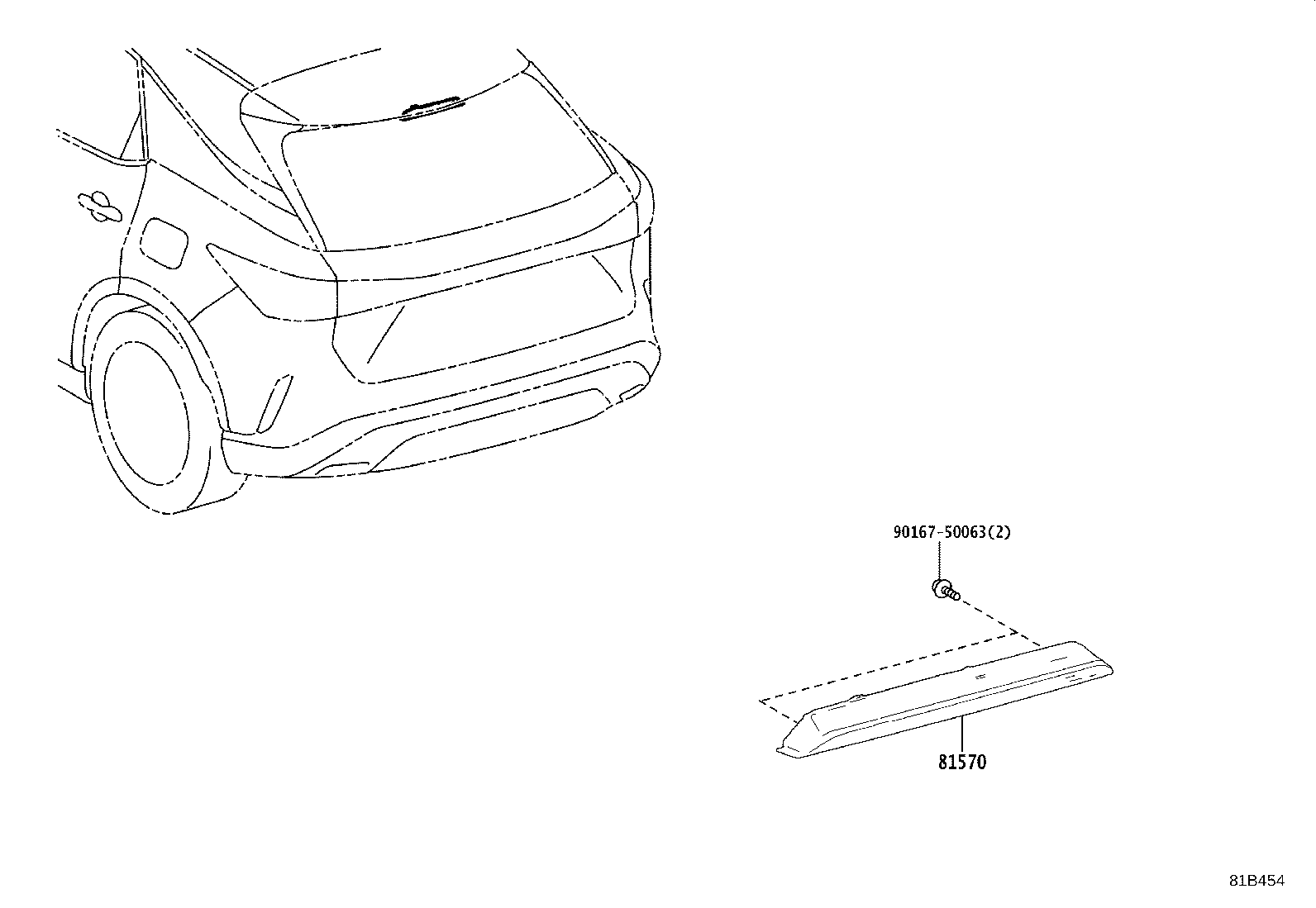 81570-48120 LAMP ASSY, CENTER STOP product image