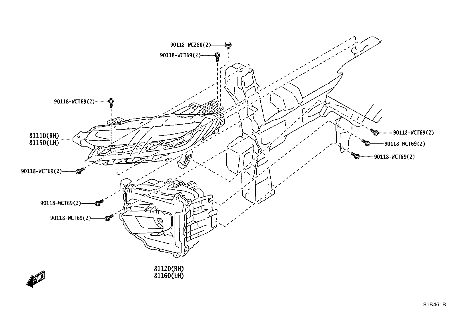 81150-WC041 HEADLAMP SUB-ASSY, LH product image