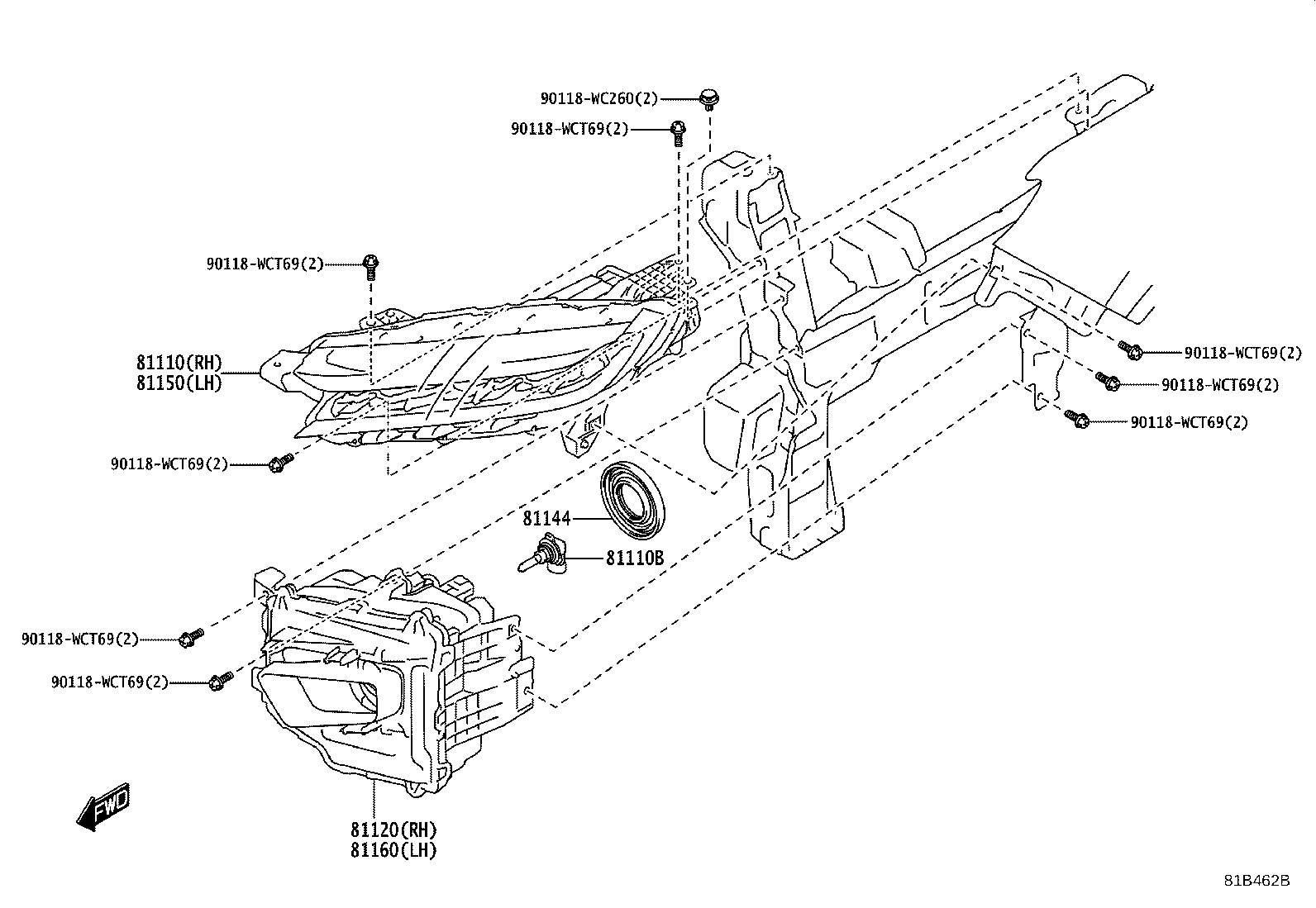 81150-WC041 HEADLAMP SUB-ASSY, LH product image