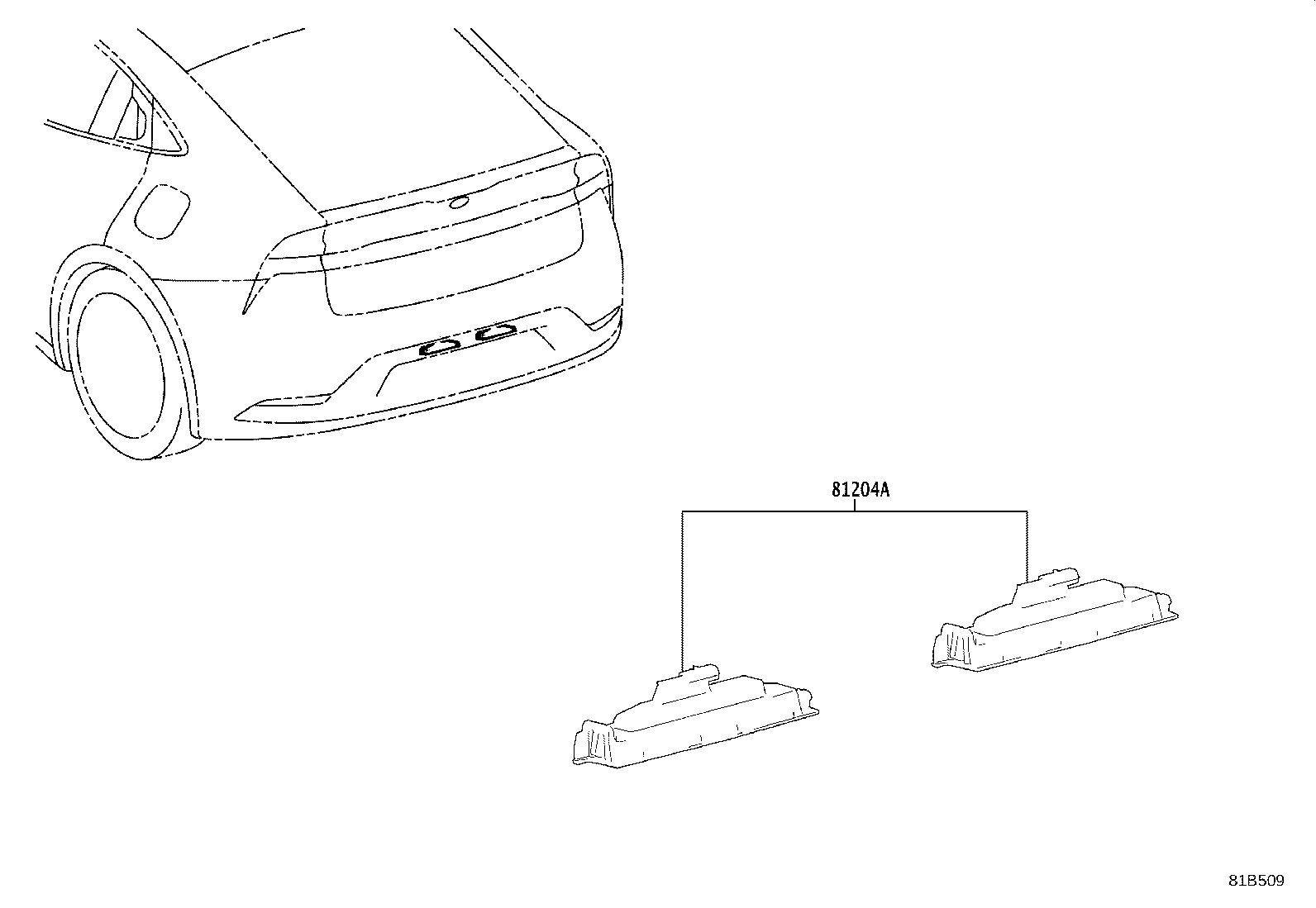81204-47020 LAMP SUB-ASSY, LICENSE PLATE product image