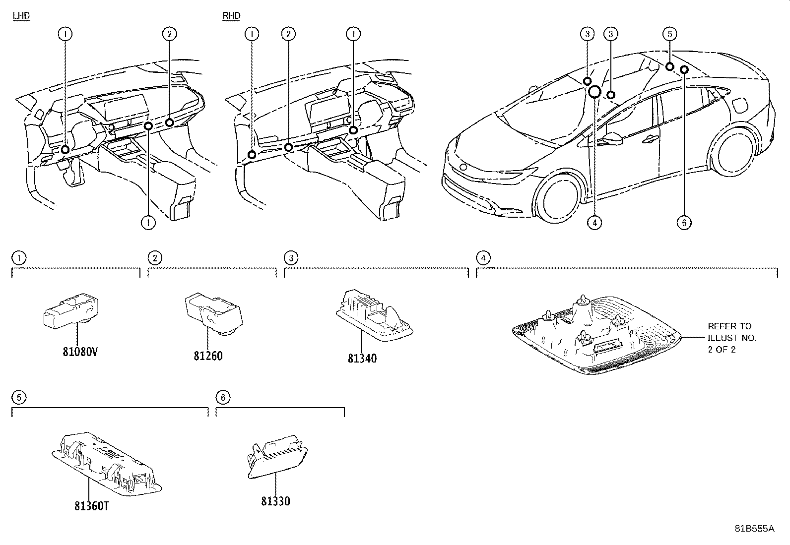 81330-11010 LAMP ASSY, LUGGAGE COMPARTMENT, NO.1 product image