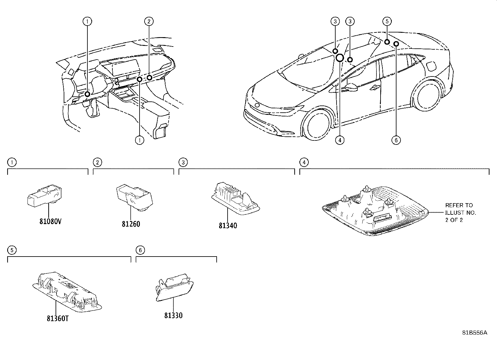 Toyota 81260-47760 LAMP ASSY, MAP
