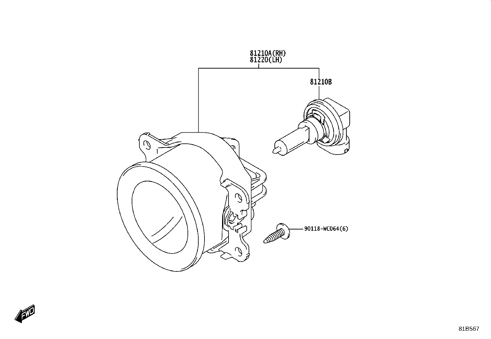 81430-WC002 LAMP ASSY, FOG, RH product image