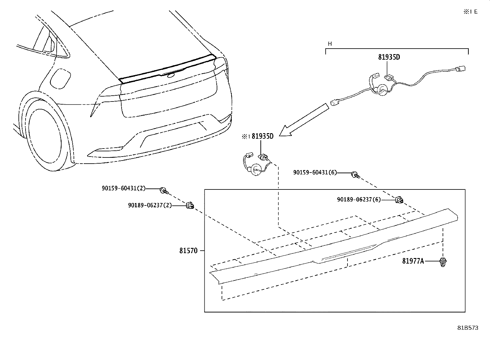 81570-47080 LAMP ASSY, CENTER STOP product image