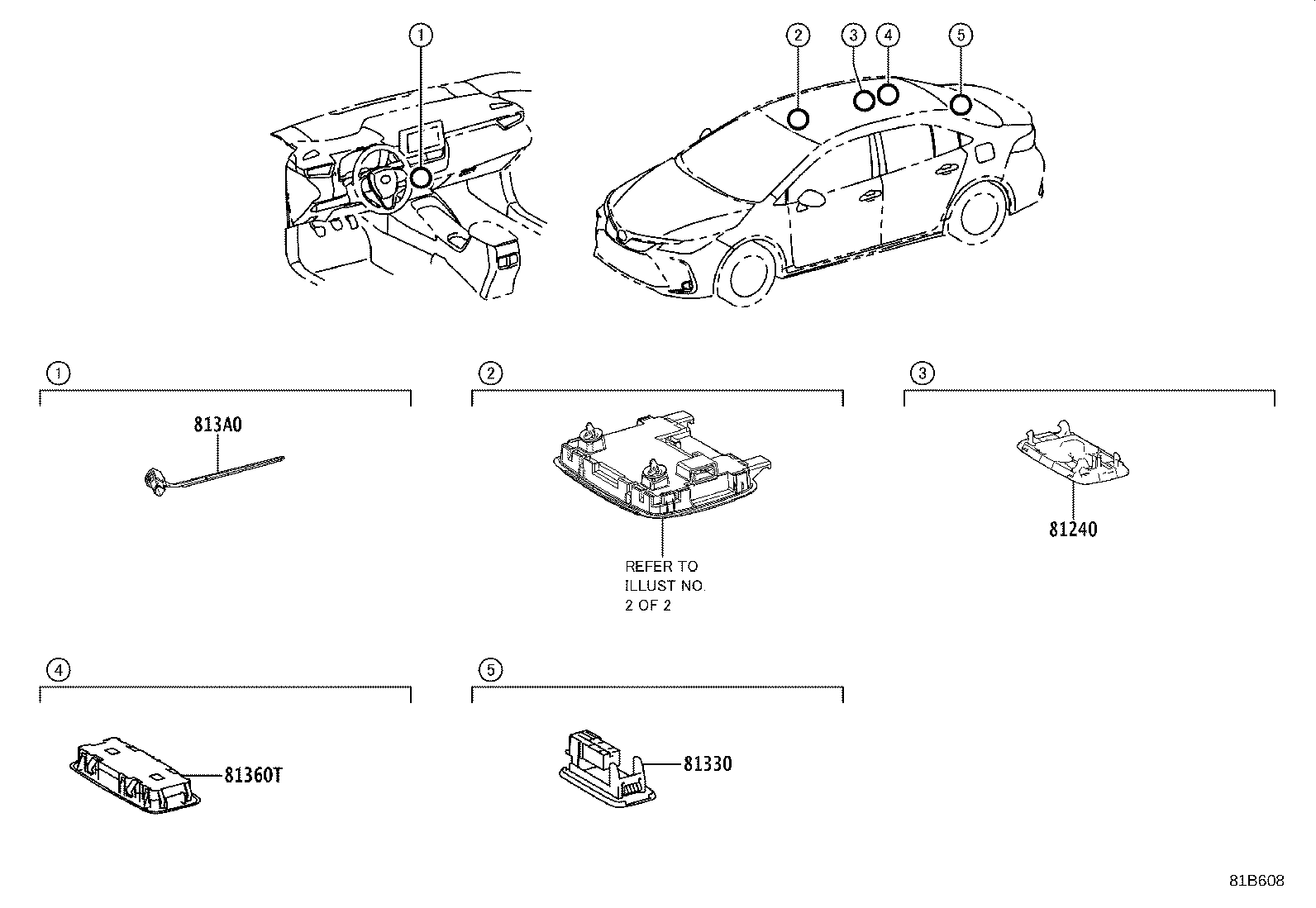 81330-0E020 LAMP ASSY, LUGGAGE COMPARTMENT, NO.1 product image