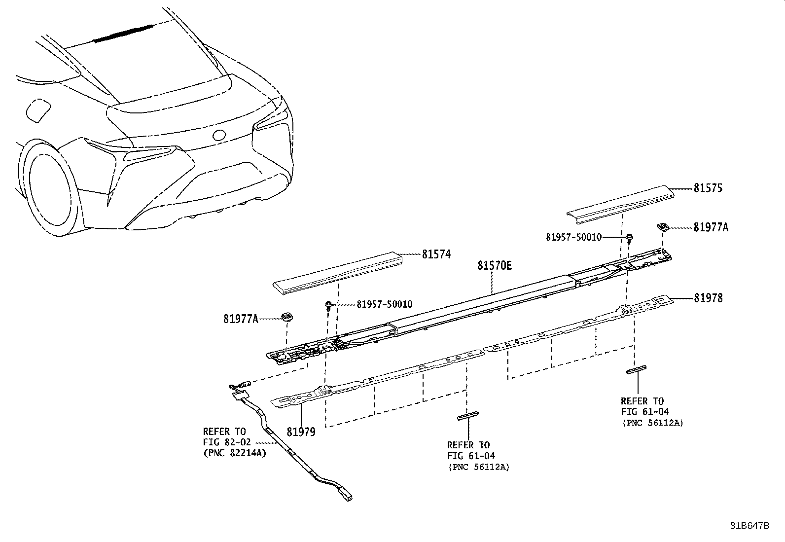 81978-11010 BRACKET, STOP CENTER product image