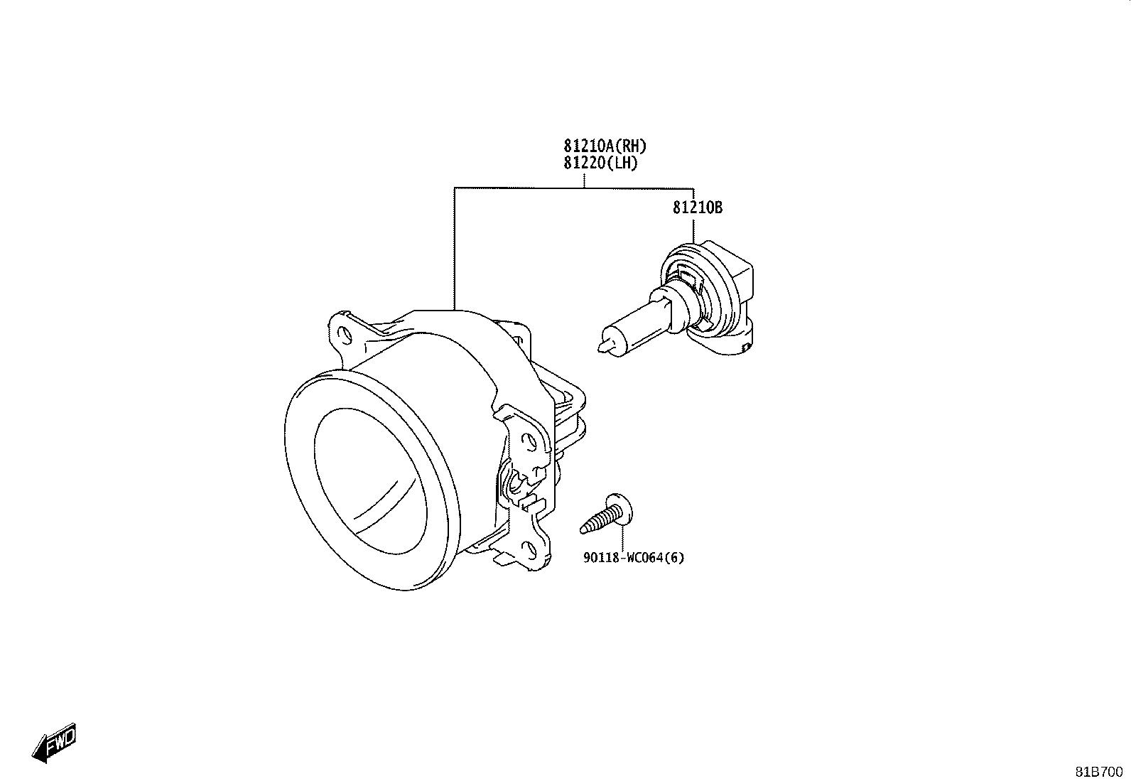 81210-WC007 LAMP ASSY, FOG, RH product image