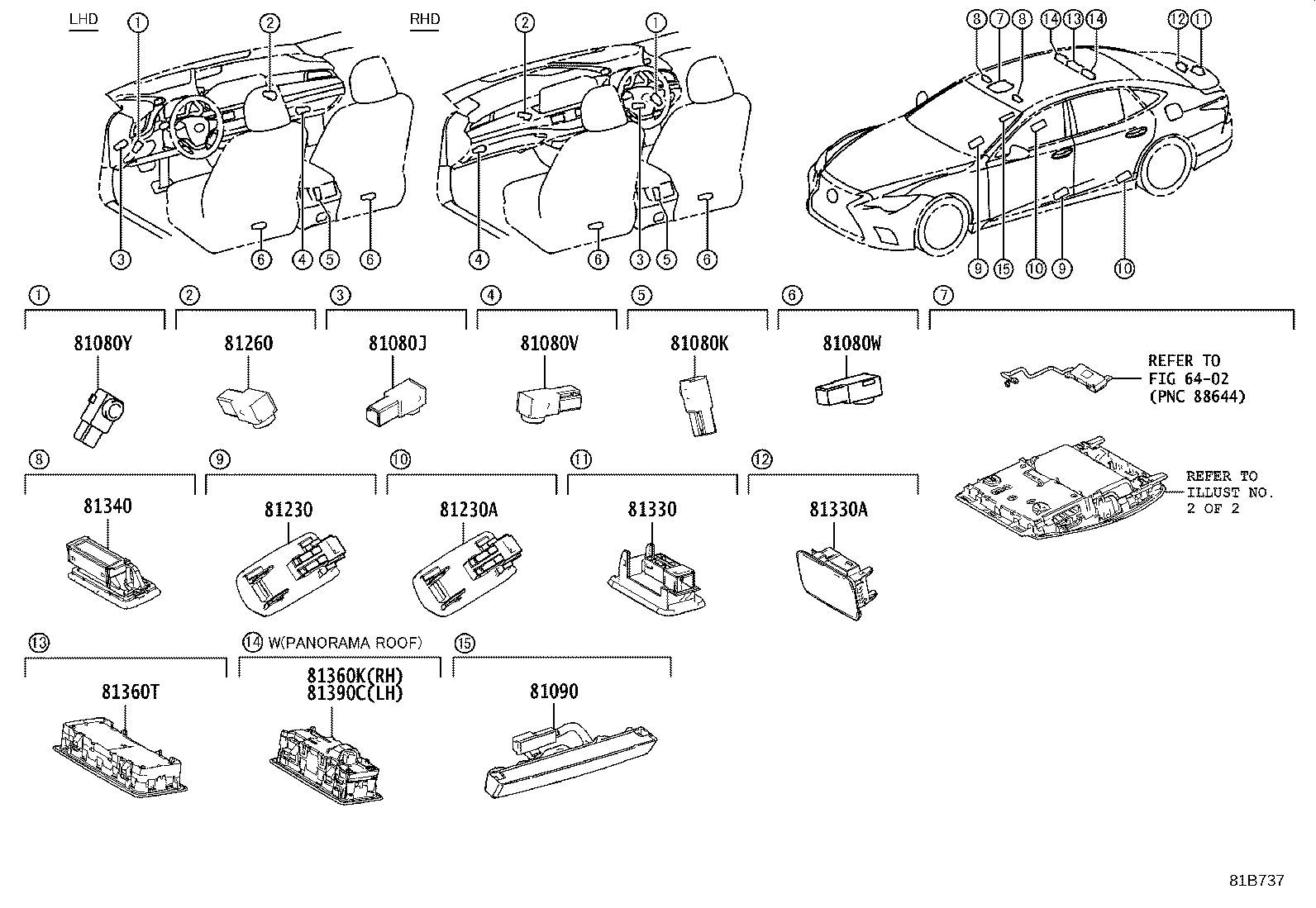 81208-50520-C0 LAMP ASSY, MAP product image