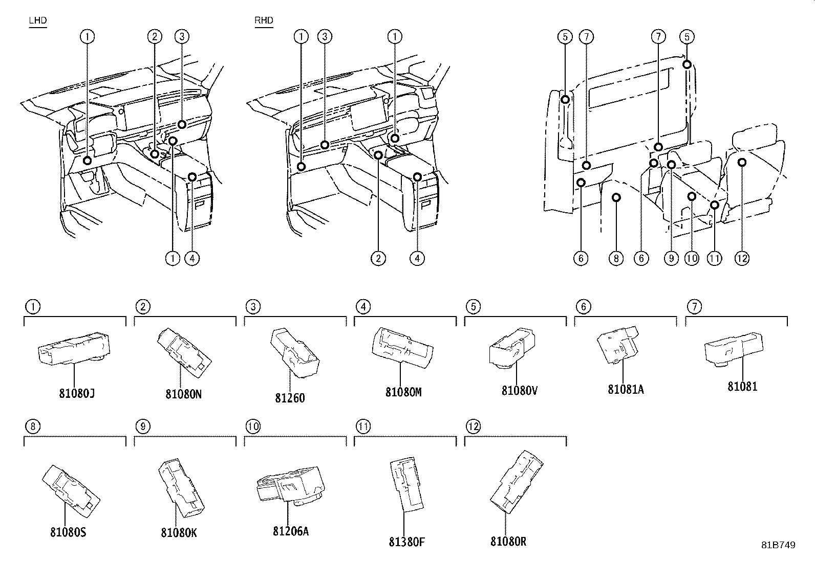 81208-V2120 LAMP SUB-ASSY, MAP product image