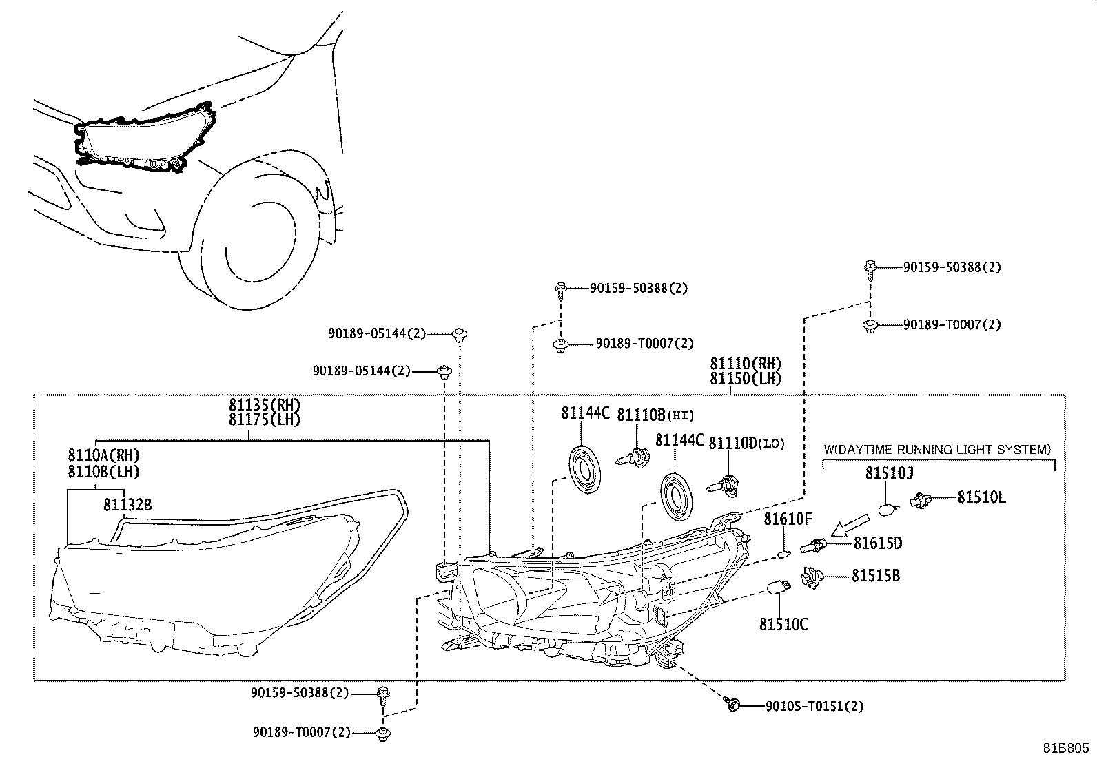 81150-YP441 HEADLAMP ASSY, LH product image