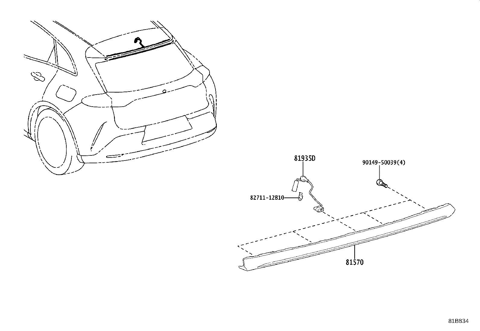 81570-30280 LAMP ASSY, CENTER STOP product image