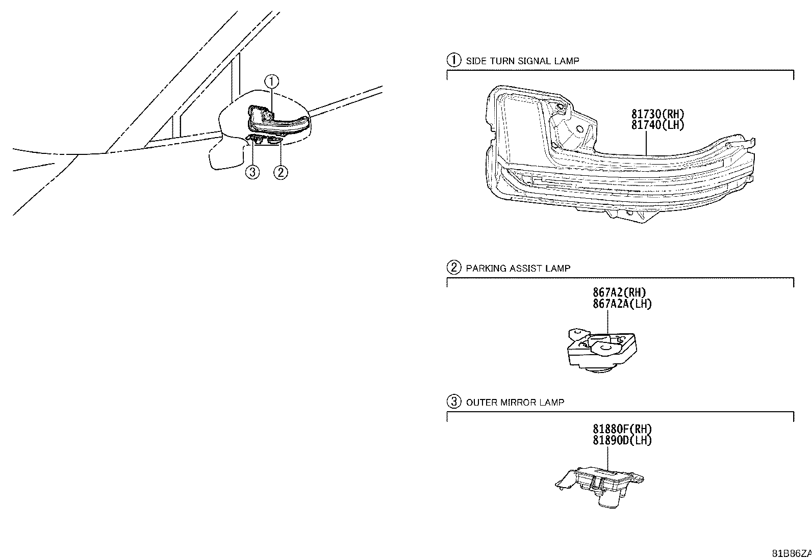 81740-F4020 LAMP ASSY, SIDE TURN SIGNAL, LH product image