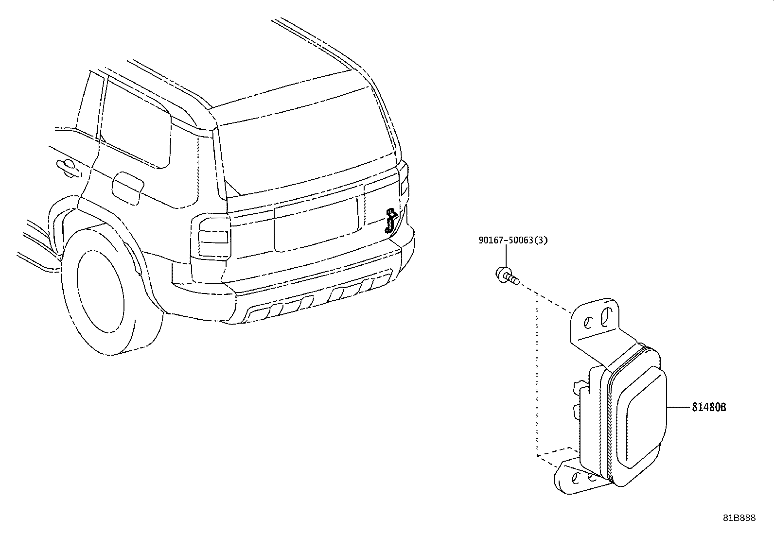 81480-60140 LAMP ASSY, REAR FOG product image