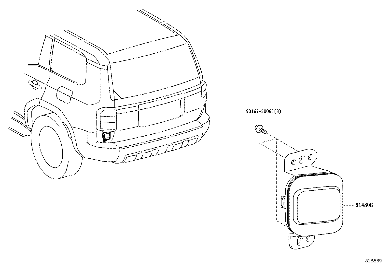 81480-60140 LAMP ASSY, REAR FOG product image