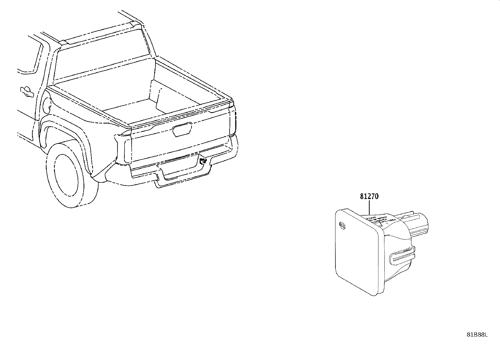 81270-AK010 LAMP ASSY, LICENSE PLATE product image