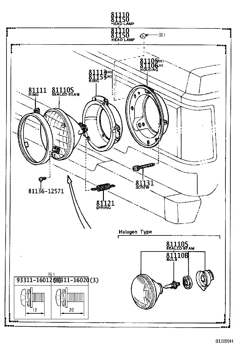 81150-69205 HEADLAMP ASSY, LH product image