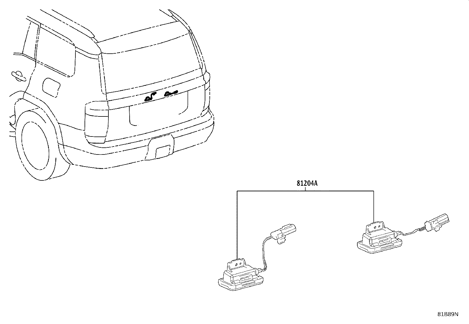 81204-60050 LAMP SUB-ASSY, LICENSE PLATE product image
