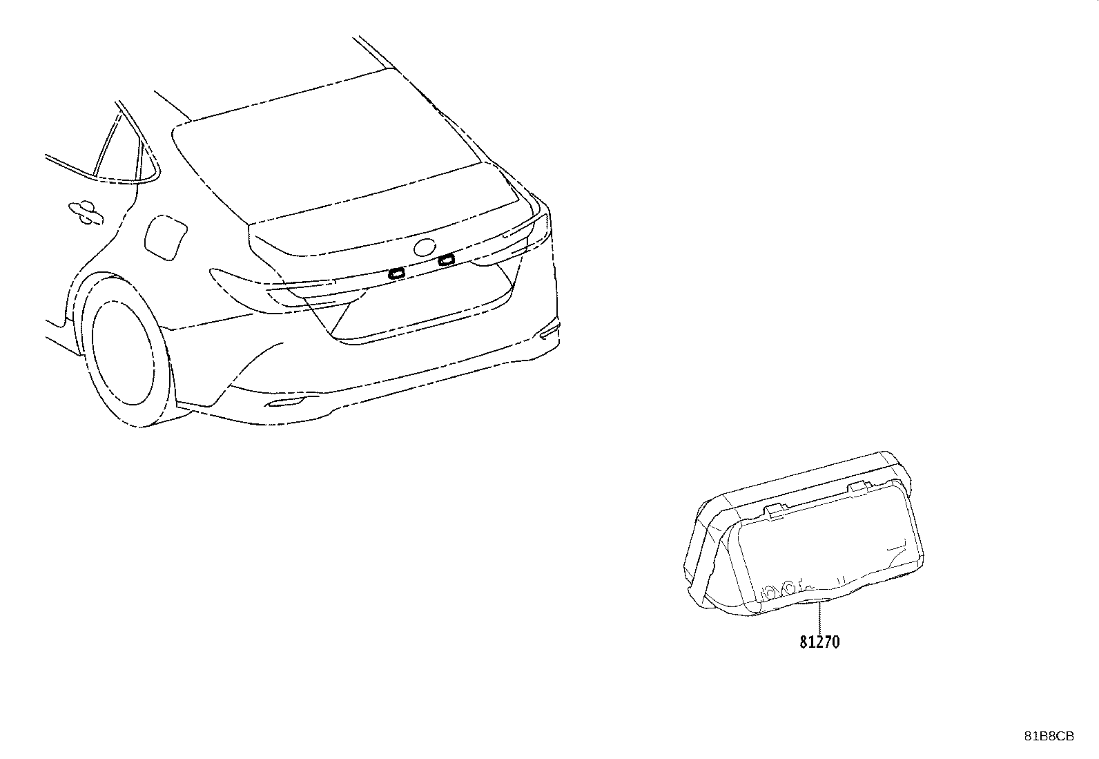81270-02280 LAMP ASSY, LICENSE PLATE product image