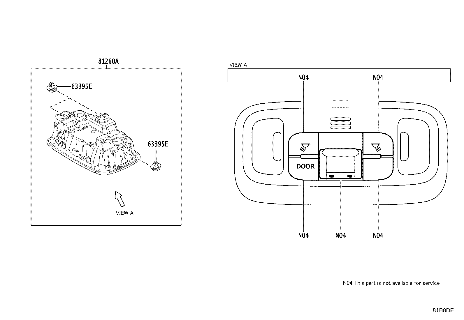 81340-33170 LAMP ASSY, VANITY product image