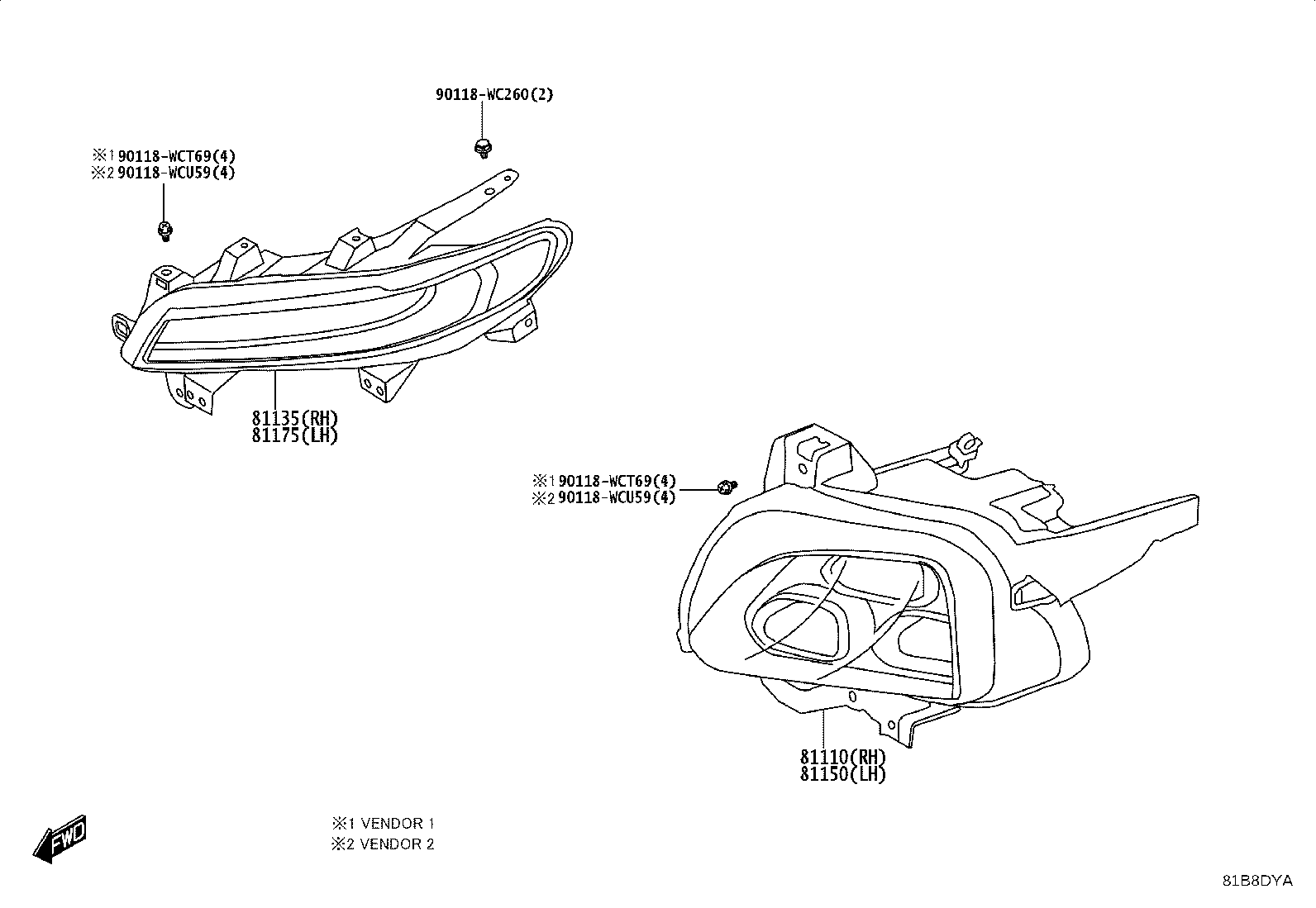 81150-WC026 HEADLAMP ASSY, LH product image